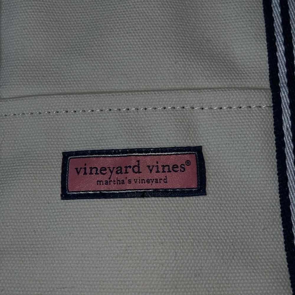 Vineyard Vines Martha’s Vineyard Canvas Tote Preppy - Picture 2 of 11
